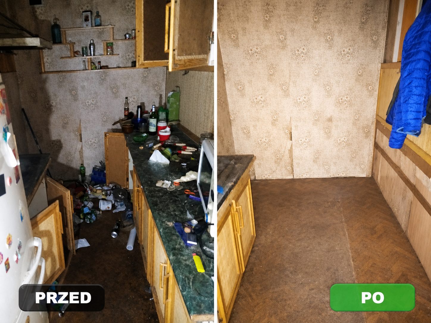 Przed i po: Opróżnianie zagraconego mieszkania w jeden dzień