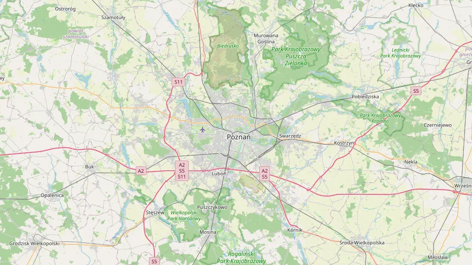 Mapa: powiat poznański